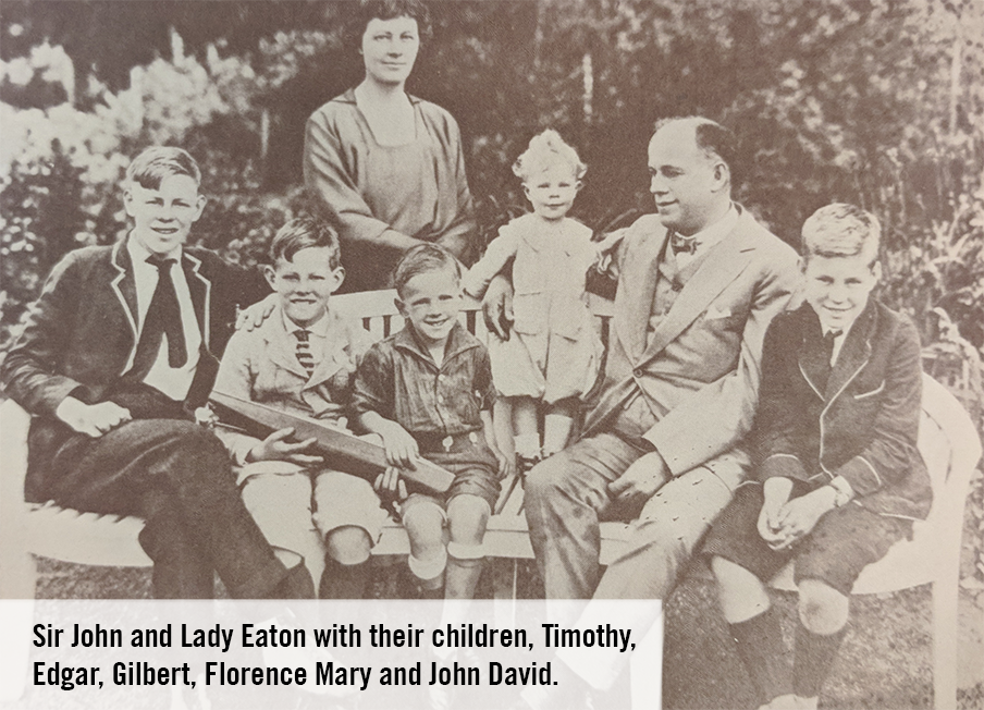 Sir John and Lady Eaton with their children