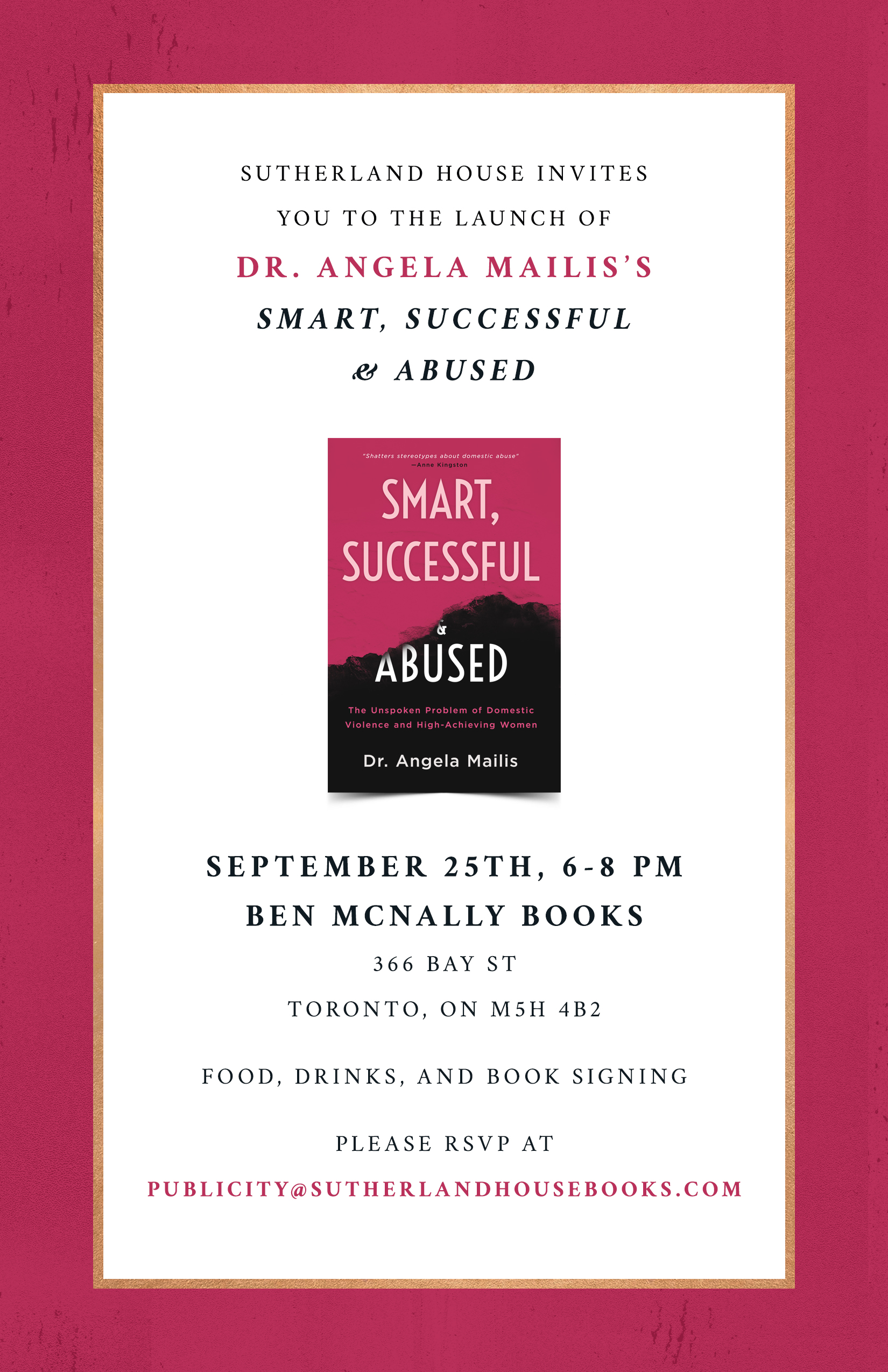 Invitation: Dr. Angela Mailis's Smart, Successful & Abused